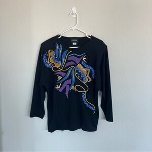 Malain Vintage Beaded Blouse Mardi Gras Inspired Size Medium